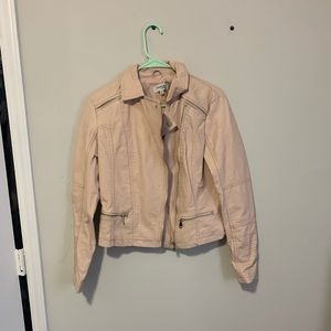 Pink faux leather jacket